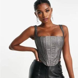 Metallic Corset Top | And Other Stories | Size 4